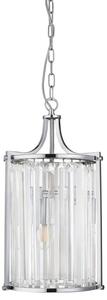 Searchlight 8092-2CC Victoria 2 Light Ceiling Pendant In Chrome And Crystal Glass