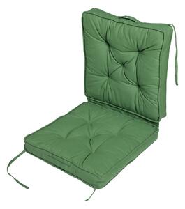 Dark Green Cotton Travel Back Support and Seat Pad Booster Cushion