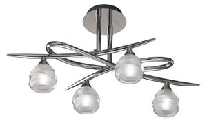 Mantra M1803 Loop 4 Light Semi Flush Ceiling Light In Chrome
