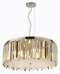 Searchlight 9835-5CC Clarissa 5 Light Round Ceiling Pendant Light In Chrome And Glass