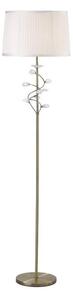 Diyas IL31224/WH Willow 1 Light Floor Light In Antique Brass With White Shade
