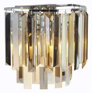 Searchlight 9832-2CC Clarissa 2 Light Wall Light In Chrome And Glass