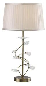 Diyas IL31220/WH Willow 1 Light Table Lamp In Antique Brass With White Shade