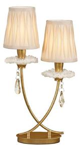 Mantra M6296 Sophie GP 2 Light Table Lamp In Painted Gold With Shades