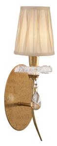 Mantra M6295 Sophie GP 1 Light Wall Light In Painted Gold With Shade
