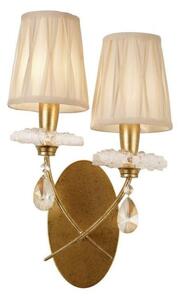 Mantra M6294 Sophie GP 2 Light Wall Light In Painted Gold With Shades