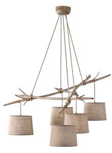 Mantra M6175 Sabina 5 Light Ceiling Pendant In Imitation Wood