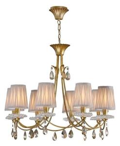 Mantra M6291 Sophie GP 8 Light Pendant Light In Painted Gold With Shades
