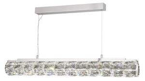 Searchlight 5861CC Remy Linear Ceiling Pendant Light In Chrome And Crystal Glass