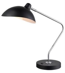 T516 One Light Table Lamp In Matt Black And Chrome