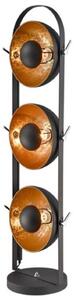 S238 Standard Lamp 3 Light Floor Light In Black with Gold Inside