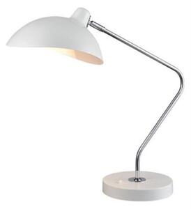 T515 One Light Table Lamp In Matt White And Chrome