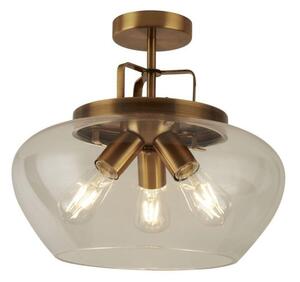 Searchlight 8973-3BZ Boule 3 Light Semi Flush Ceiling Light In Bronze