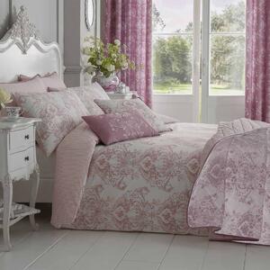 Homescapes Pink French Toile Patterned Duvet Cover Set, Single