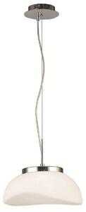 Mantra M4893 Opal 1 Light Ceiling Pendant In Chrome With Frosted White Shade