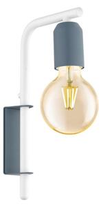 Eglo 49122 Adri-P 1 Light Wall Light In Dark Blue And White