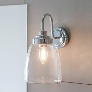 Endon 77088 Ashbury Bathroom Wall Light In Chrome And Clear Glass