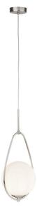 Searchlight 9171-1SS Avalon 1 Light Ceiling Pendant Light In Satin Silver