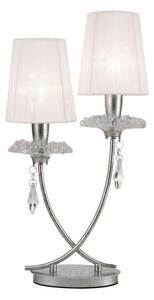 Mantra M6306 Sophie 2 Light Table Lamp With Shades In Silver