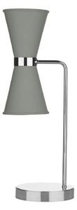 David Hunt Lighting HYD42 The Hyde 2 Light Table Lamp In Powder Grey And Chrome