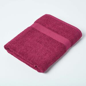 Homescapes Burgundy Bath Towel 100 % Turkish Cotton