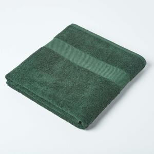 Homescapes Dark Green Bath Sheet 100 % Turkish Cotton