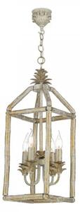 David Hunt Lighting PAG0412 Pagoda 4 Light Ceiling Pendant In Crackle Gold
