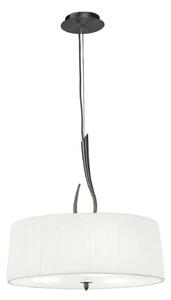 Mantra M3704 Lua 3 Light Single Pendant Light In Satin Nickel With Shade