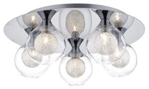 Dar ZEK5450 Zeke 5 Light Flush Ceiling Light In Polished Chrome