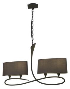 Mantra M3680 Lua 4 Light Pendant Light In Ash Grey With 2 Shades