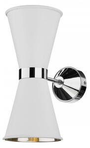 David Hunt Lighting HYD09 The Hyde 2 Light Wall Light In Arctic White And Chrome