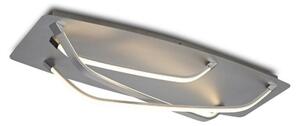 Mantra M5732 Papua 3 Light LED Flush Ceiling Light In Silver And Chrome