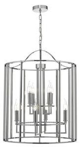 Dar MYK0850 Myka 8 Light Ceiling Lantern Light In Polished Chrome