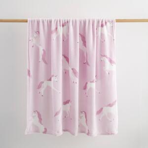 Unicorn Fleece Blanket Pink