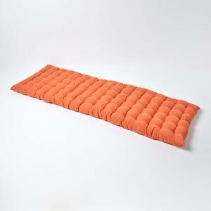 Homescapes Burnt Orange Kitchen Dining Garden Bench Seat Pad Cushion, 3 Seater