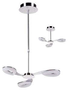 Mantra M8251 Juno LED 3 Light Telescopic Pendant/Semi Flush Ceiling Light In Satin Aluminium