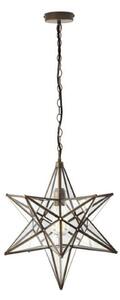 Dar ILA8675 Ilario 1 Light Star Ceiling Pendant Light In Antique Brass - Dia: 420mm