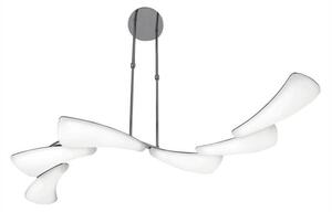 Mantra M3803 Mistral 6 Light LED Linear Pendant Light In Chrome