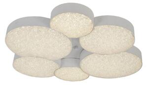 Mantra M5764 Lunas LED Large Semi Flush Ceiling Light In White - Dia: 200mm