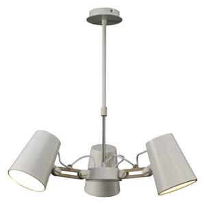 Mantra M3771 Looker 3 Light Telescopic Pendant Light In White And Beech Wood