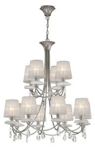 Mantra M6300 Sophie 12 Light Chandelier With Shades In Silver