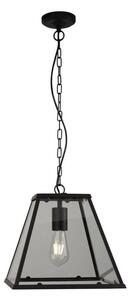 Searchlight 4661BK Lantern 1 Light Ceiling Pendant Light In Black