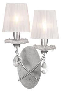 Mantra M6304 Sophie 2 Light Wall Light With Shades In Silver