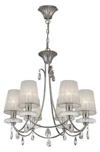 Mantra M6302 Sophie 6 Light Chandelier With Shades In Silver