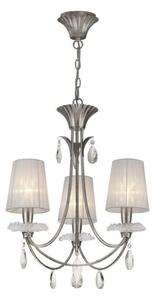 Mantra M6303 Sophie 3 Light Chandelier With Shades In Silver