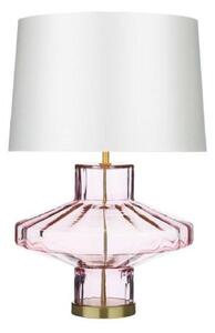 David Hunt Lighting VIE4303+TAP4016 Vienna Table Lamp In Pink Glass With Swan Shade