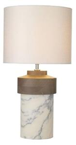 David Hunt Lighting NOM4302+DRM3007 Nomad Table Lamp In Marble With Shade