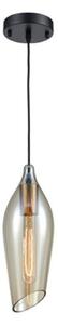 Franklite PCH193 Taper Ceiling Pendant Light In Pale Amber Glass - Dia: 145mm