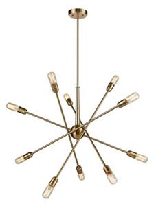 F2398-10 10 Light Ceiling Light In Matt Gold