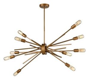 F2399-10 10 Light Ceiling Light In Antique Gold